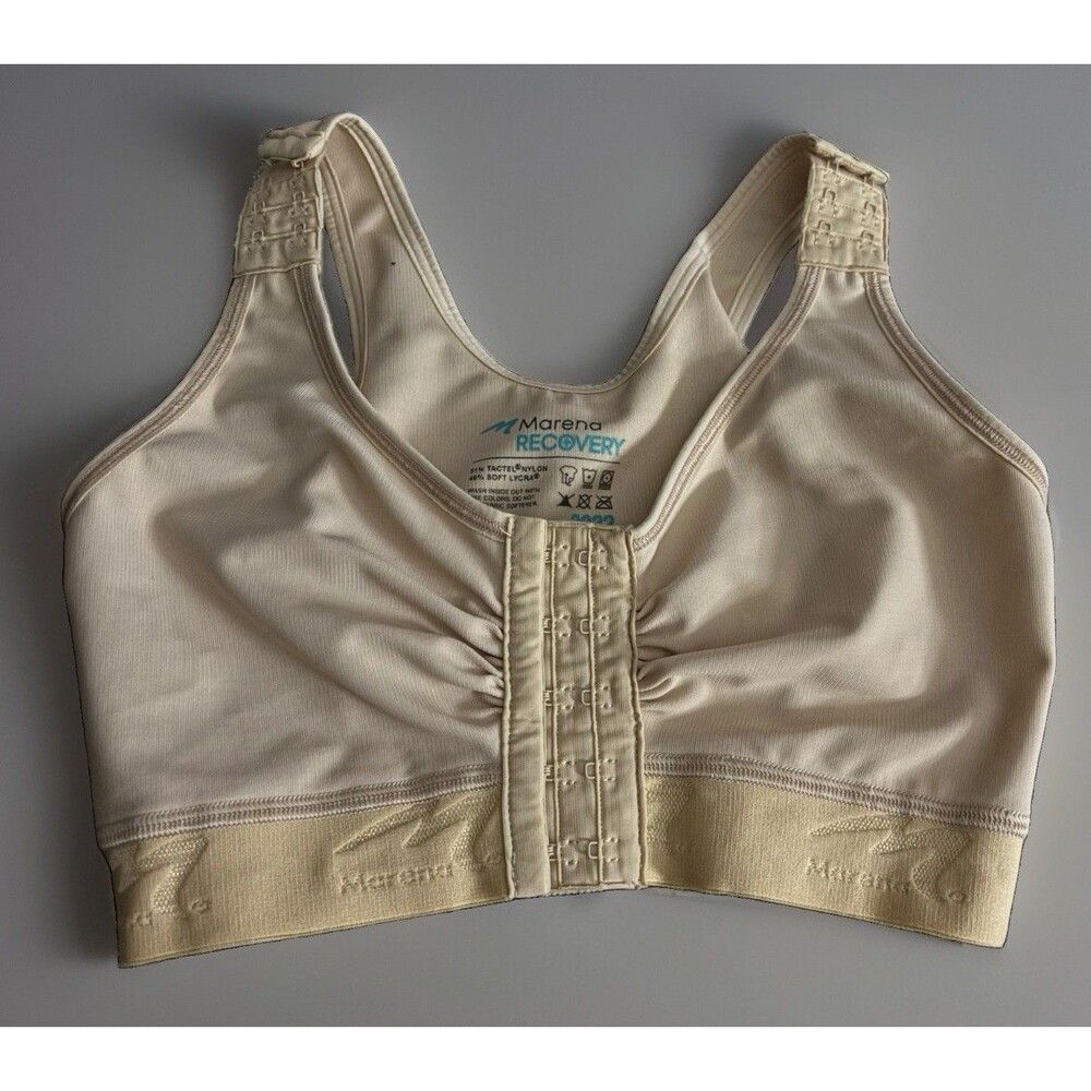 Marena Recovery Compression Bra Beige 3032 Small Front Close Adjustable